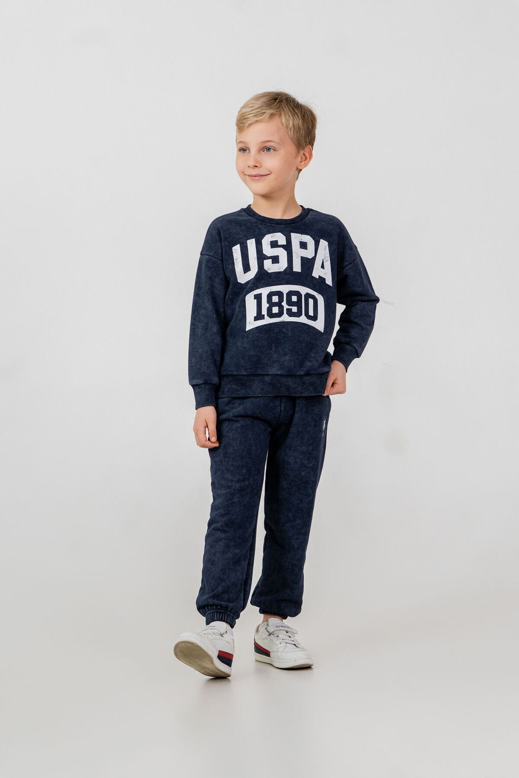 U.S. Polo Assn. Erkek Çocuk Baskılı Lacivert Uzun Kol Eşofman Takımı US2630-C-V2