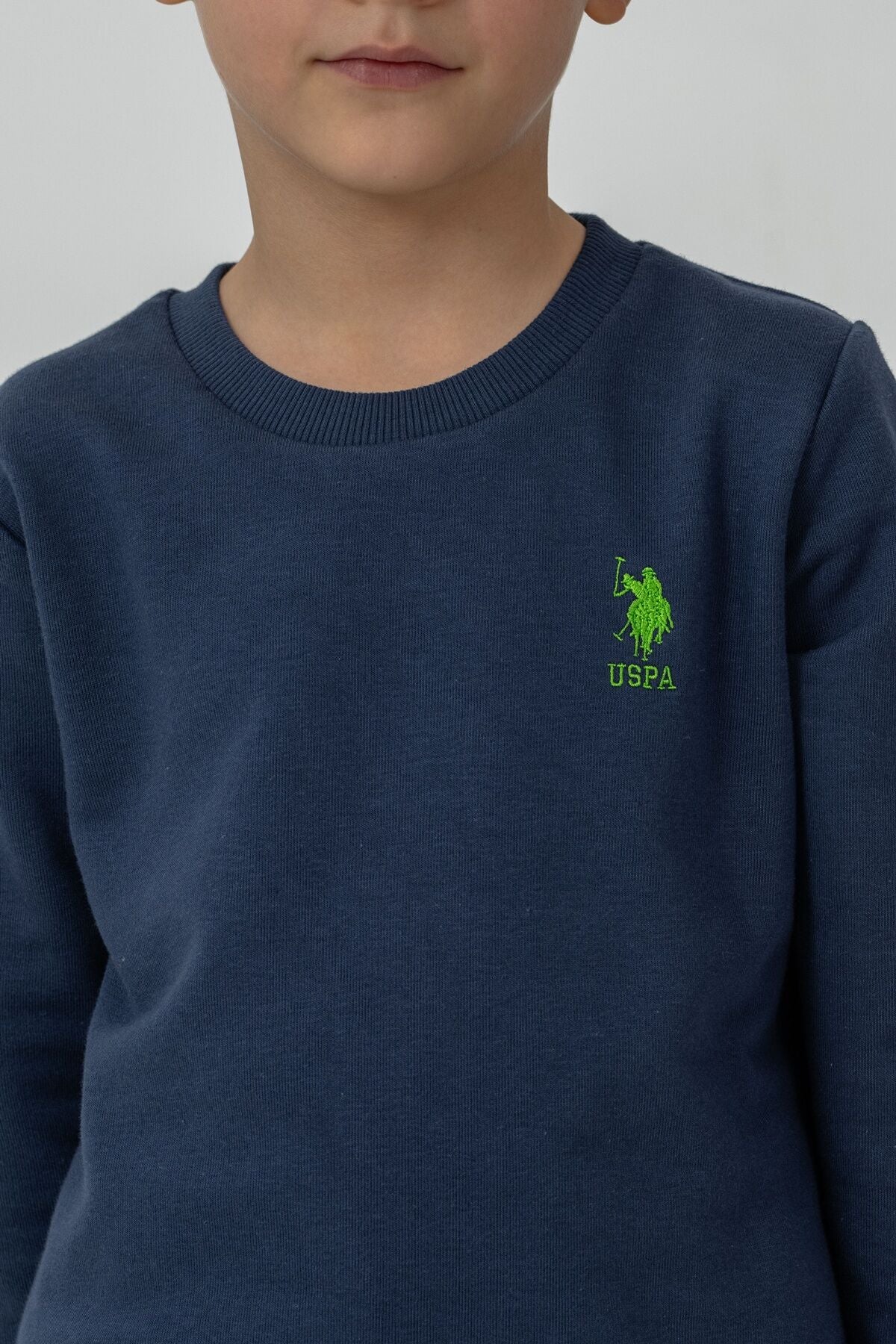 U.S. Polo Assn. Erkek Çocuk Baskılı Mavi Uzun Kol Eşofman Takımı US2606-C-V4 Ürün ana görseli