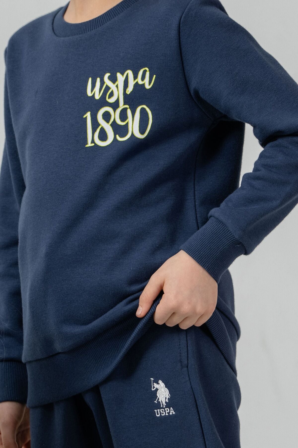 U.S. Polo Assn. Erkek Çocuk Baskılı Mavi Uzun Kol Eşofman Takımı US2619-C-V1 Ürün ikincil görseli