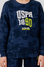 U.S. Polo Assn. Erkek Çocuk Baskılı Mavi Uzun Kol Eşofman Takımı US2623-C-V1