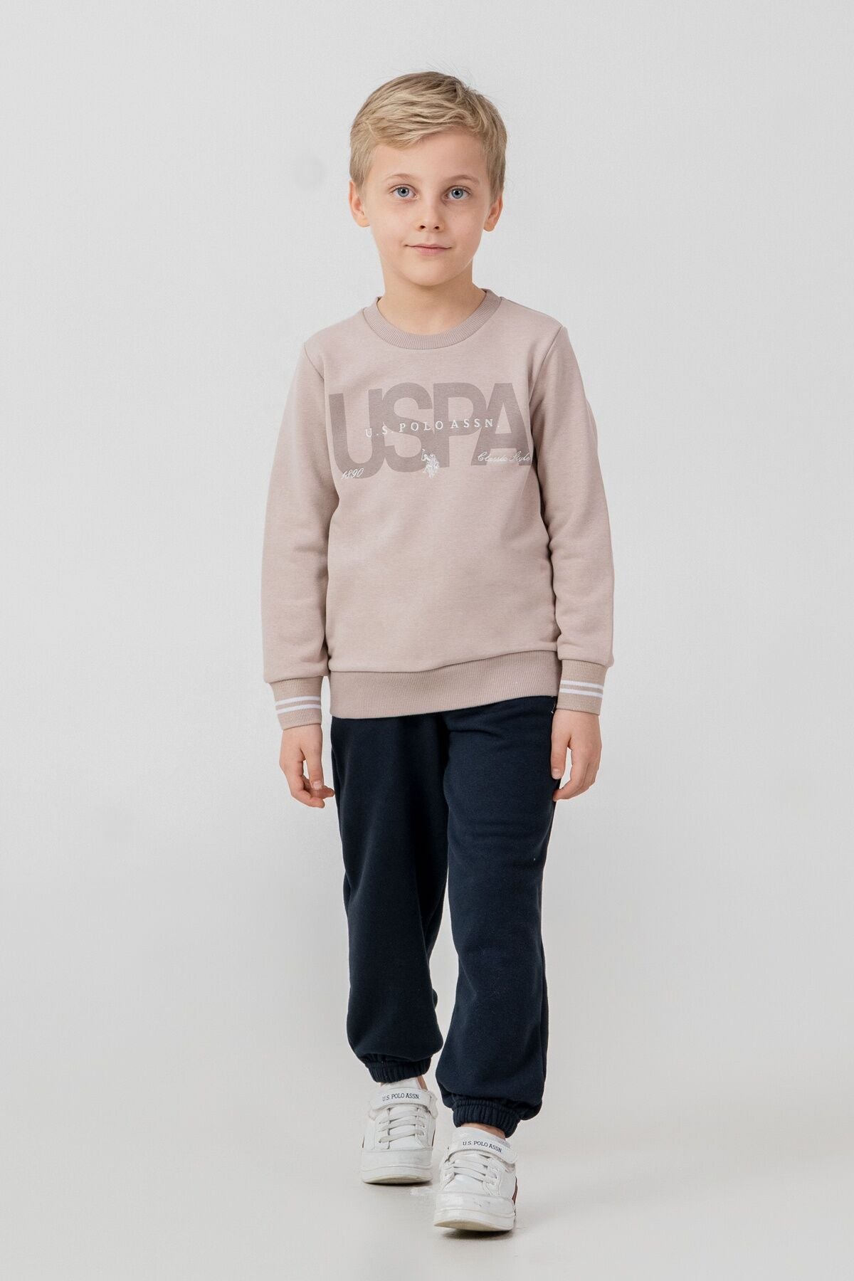 U.S. Polo Assn. Erkek Çocuk Baskılı Sarı Uzun Kol Eşofman Takımı US2608-C-V2