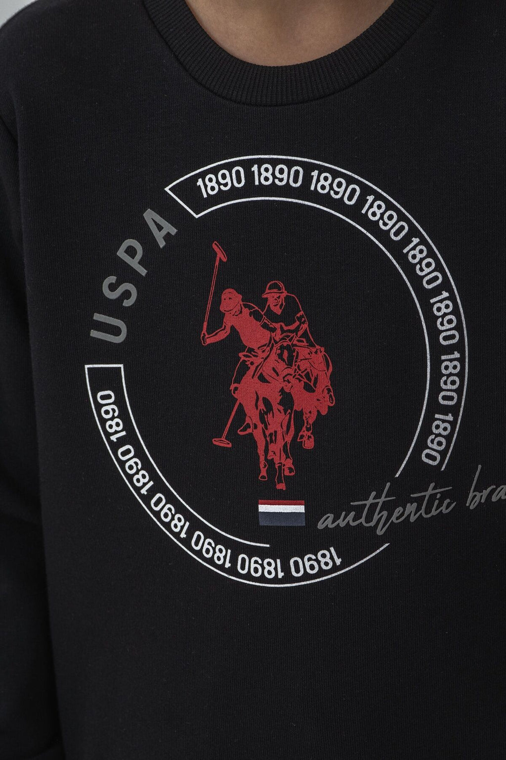 U.S. Polo Assn. Erkek Çocuk Baskılı Siyah Uzun Kol Eşofman Takımı US2611-C-V2