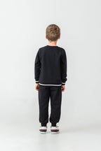 U.S. Polo Assn. Erkek Çocuk Baskılı Siyah Uzun Kol Eşofman Takımı US2611-C-V2