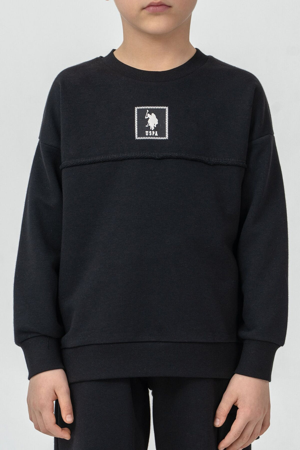 U.S. Polo Assn. Erkek Çocuk Baskılı Siyah Uzun Kol Eşofman Takımı US2640-C-V3