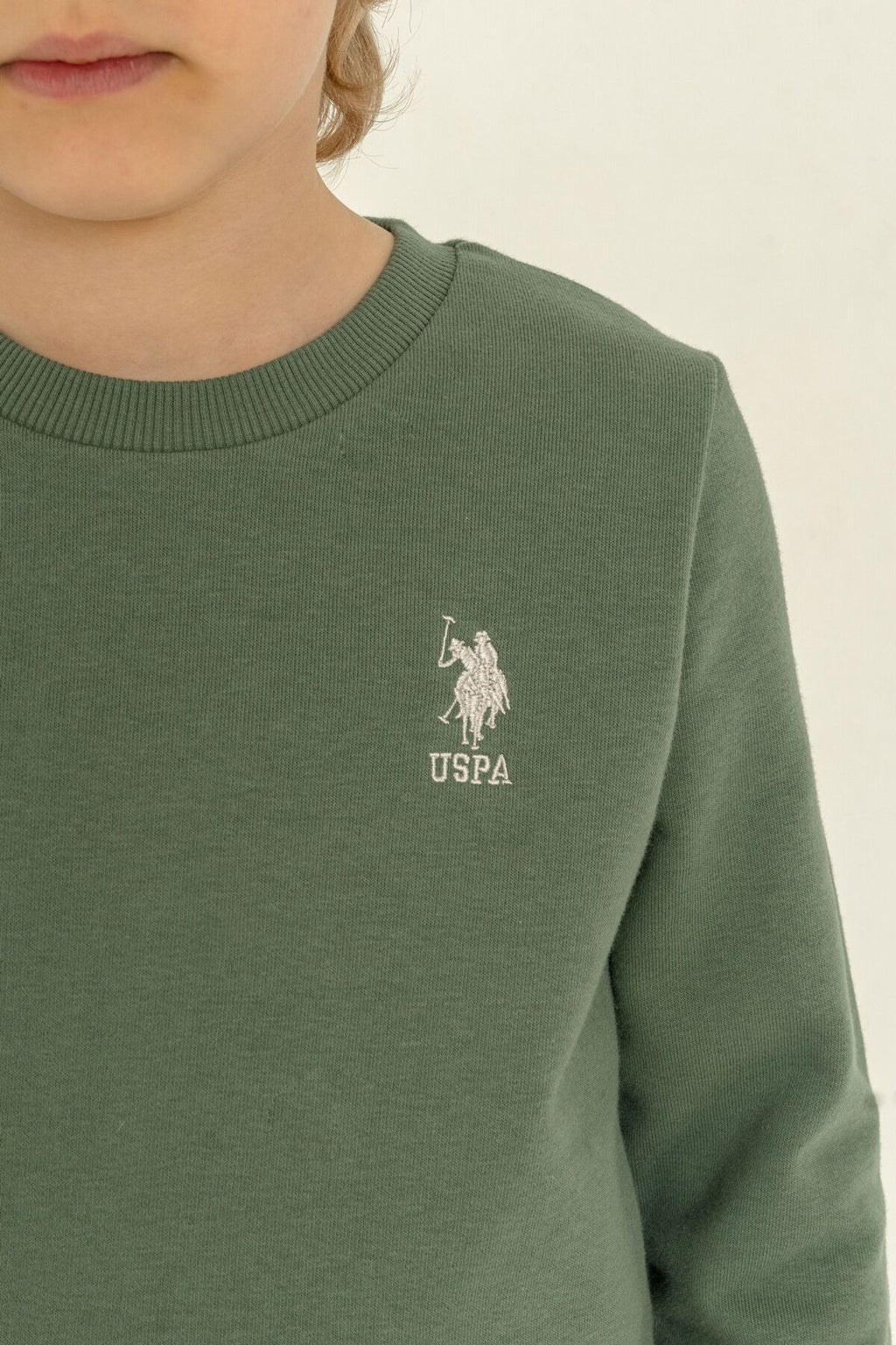 U.S. Polo Assn. Erkek Çocuk Baskılı Yeşil Uzun Kol Eşofman Takımı US2621-C-V1