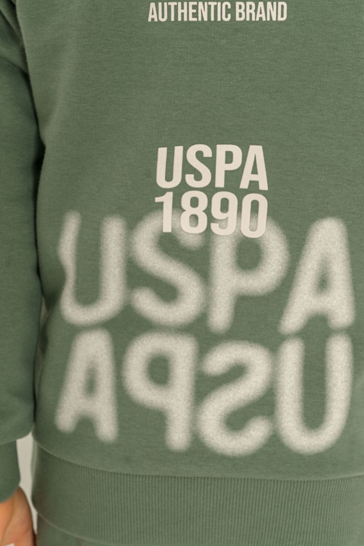 U.S. Polo Assn. Erkek Çocuk Baskılı Yeşil Uzun Kol Eşofman Takımı US2621-C-V1