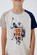 U.S. Polo Assn Erkek Çocuk Bej Bermuda Takım