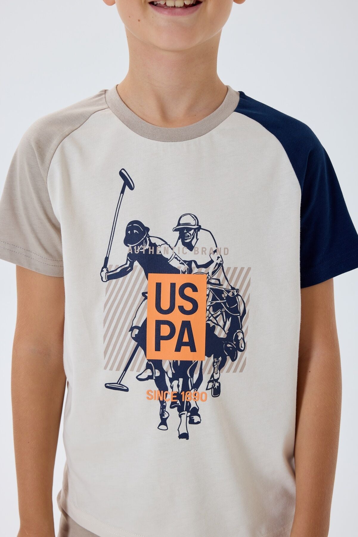 U.S. Polo Assn Erkek Çocuk Bej Bermuda Takım