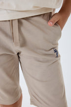 U.S. Polo Assn Erkek Çocuk Bej Bermuda Takım