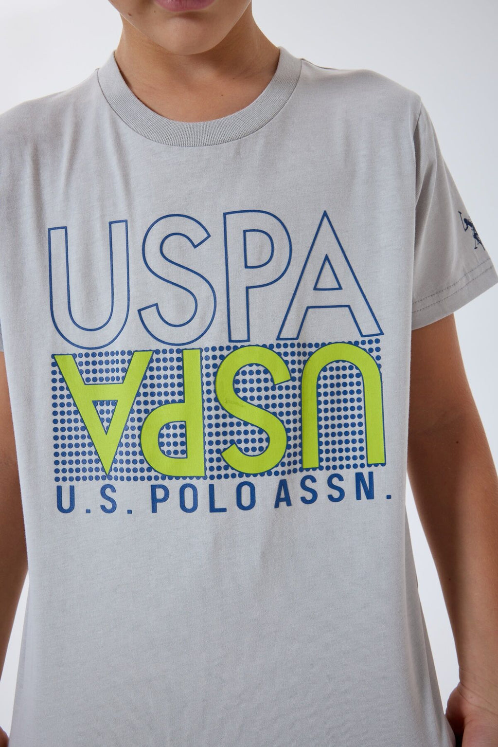 U.S. Polo Assn. Erkek Çocuk Bisiklet Yaka Nakışlı Yazlık Regular Fit Beyaz Bermuda Takım US2417-C-V1
