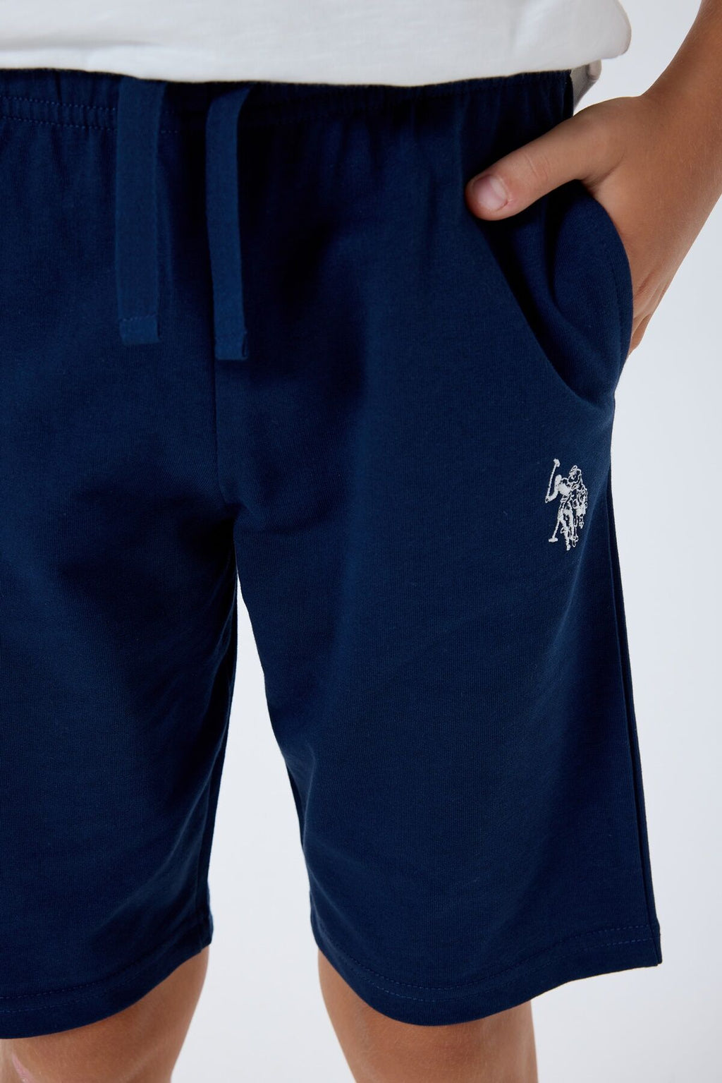 U.S. Polo Assn Erkek Çocuk Beyaz Bermuda Takım