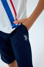 U.S. Polo Assn Erkek Çocuk Beyaz Bermuda Takım