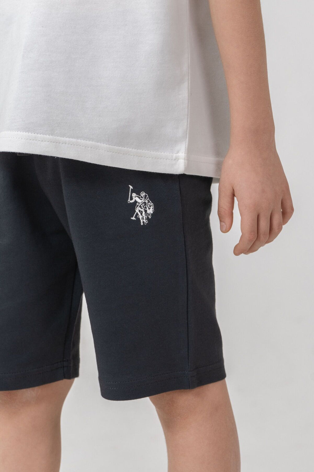 U.S Polo Assn. Erkek Çocuk Beyaz Bermuda Takım