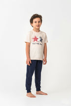 U.S. Polo Assn Erkek Çocuk Beyaz Pijama Takım