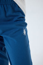U.S. Polo Assn. Erkek Çocuk Bisiklet Yaka Nakışlı Yazlık Regular Fit Beyaz Pijama Takımı US2413-C-V2