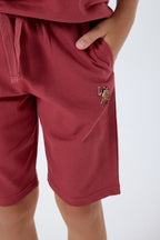 U.S. Polo Assn Erkek Çocuk Bordo Bermuda Takım