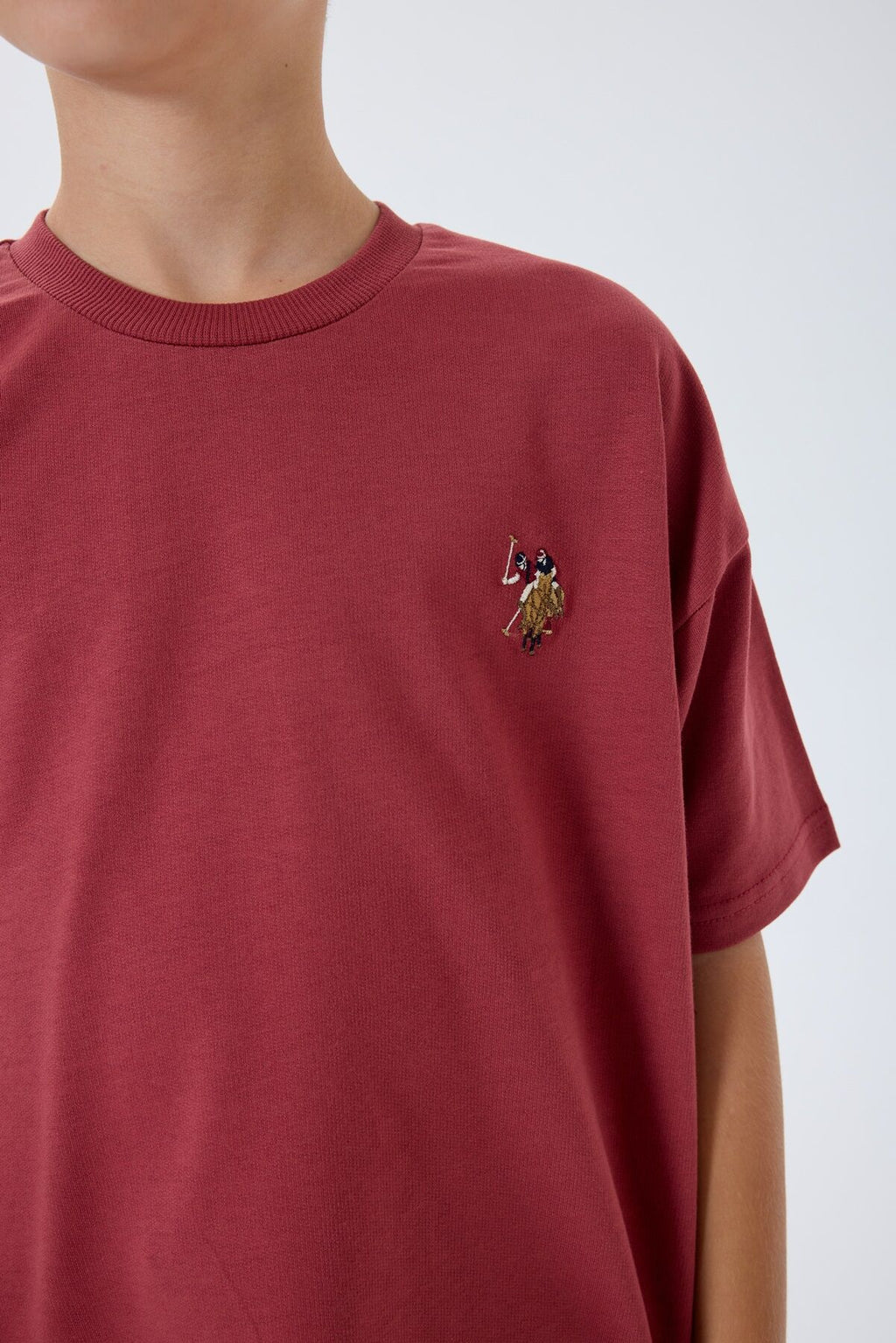 U.S. Polo Assn Erkek Çocuk Bordo Bermuda Takım
