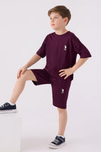 Us Polo Assn Erkek Çocuk Bordo Bermuda Takım
