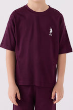 Us Polo Assn Erkek Çocuk Bordo Bermuda Takım
