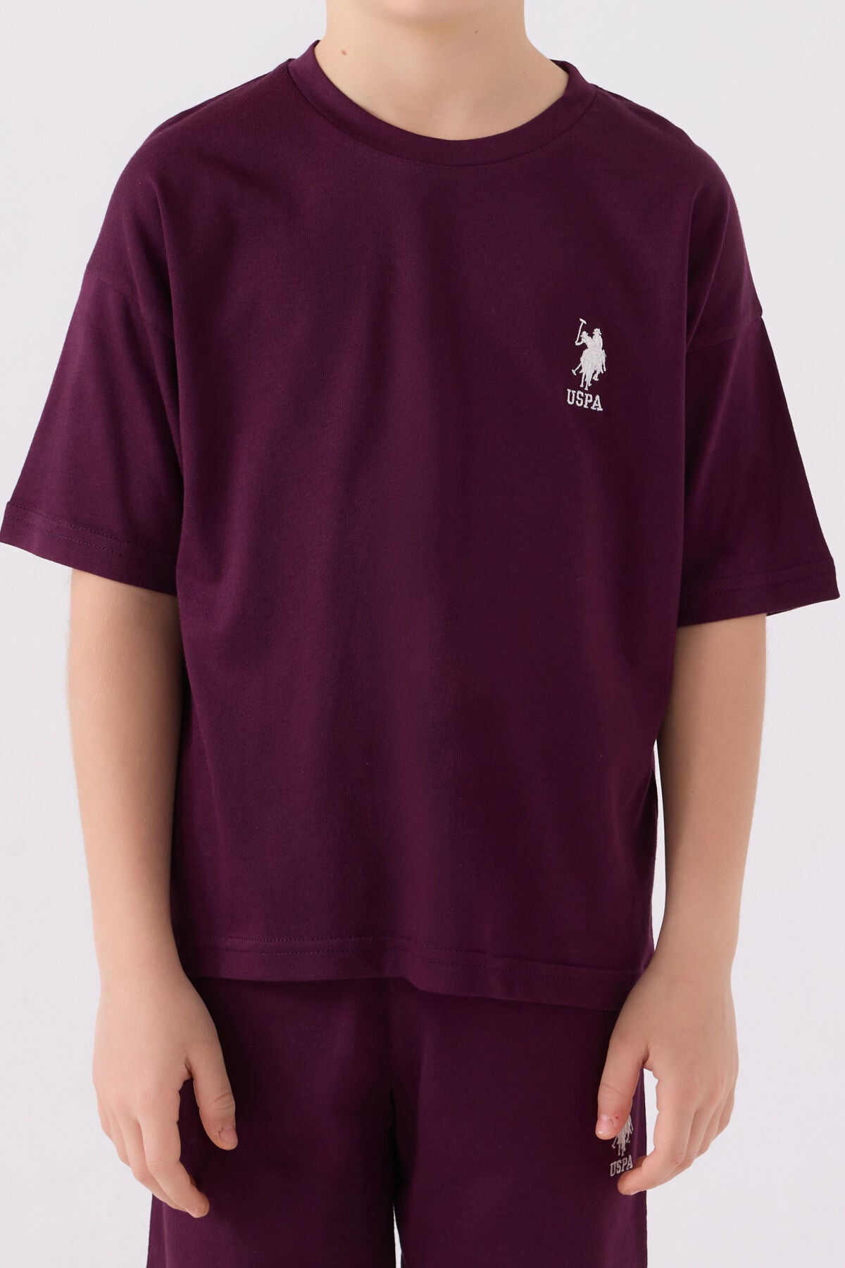 Us Polo Assn Erkek Çocuk Bordo Bermuda Takım