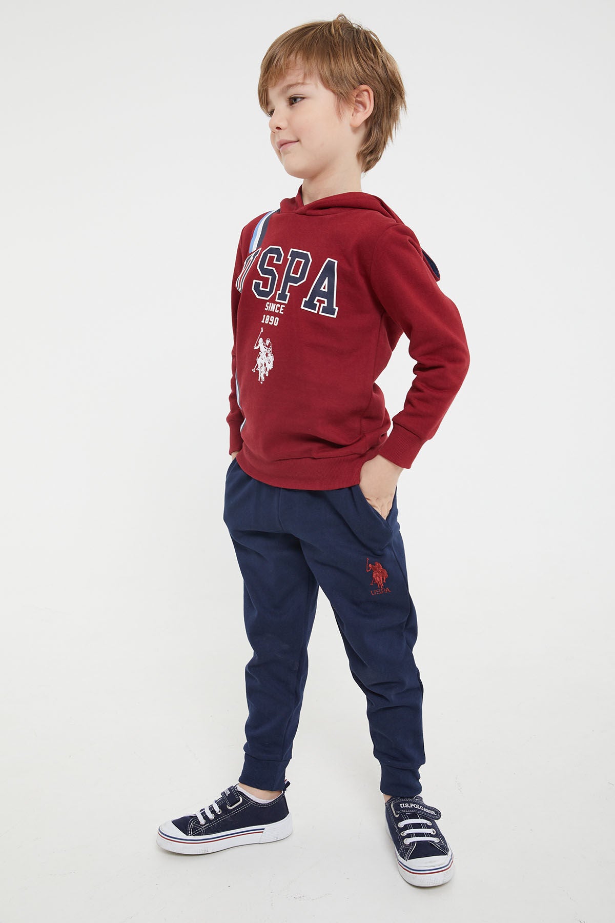 U.s. Polo Assn Erkek Çocuk Bordo Eşofman Takımı