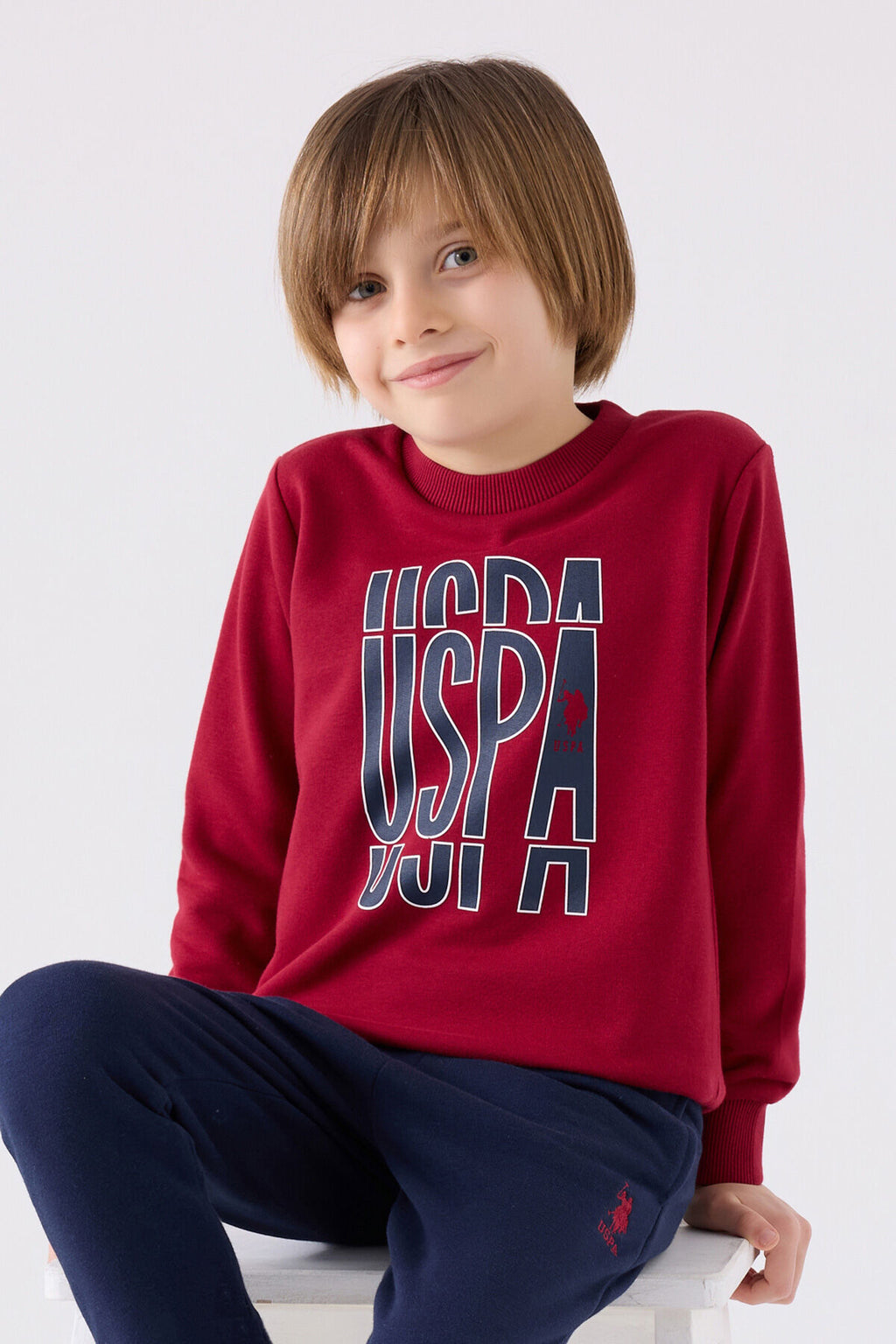 U.s. Polo Assn Erkek Çocuk Bordo Eşofman Takımı