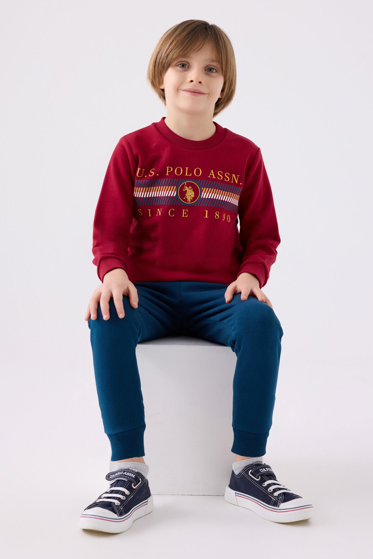 U.s. Polo Assn Erkek Çocuk Bordo Eşofman Takımı