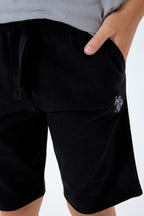 U.S. Polo Assn. Erkek Çocuk Bisiklet Yaka Nakışlı Yazlık Regular Fit Gri Bermuda Takım US2427-C-V2
