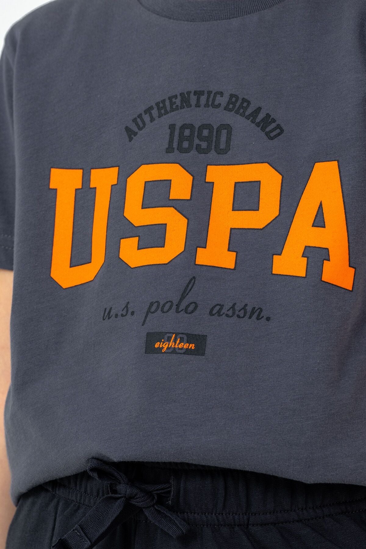 U.S. Polo Assn Erkek Çocuk Gri Bermuda Takım
