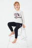 U.S. Polo Assn. Erkek Çocuk Bisiklet Yaka Pigment Baskılı Kışlık Regular Fit Beyaz Pijama Takımı US1191-C-V2