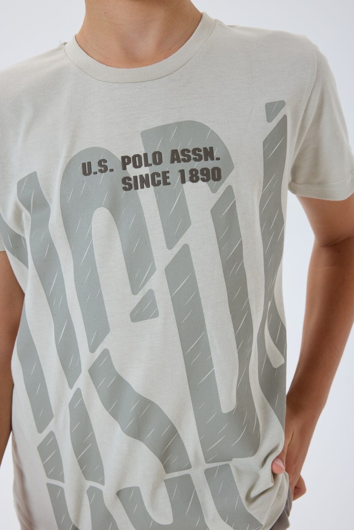 U.S. Polo Assn. Erkek Çocuk Bisiklet Yaka Nakışlı Yazlık Regular Fit Kahverengi Bermuda Takım US2429-C-V1