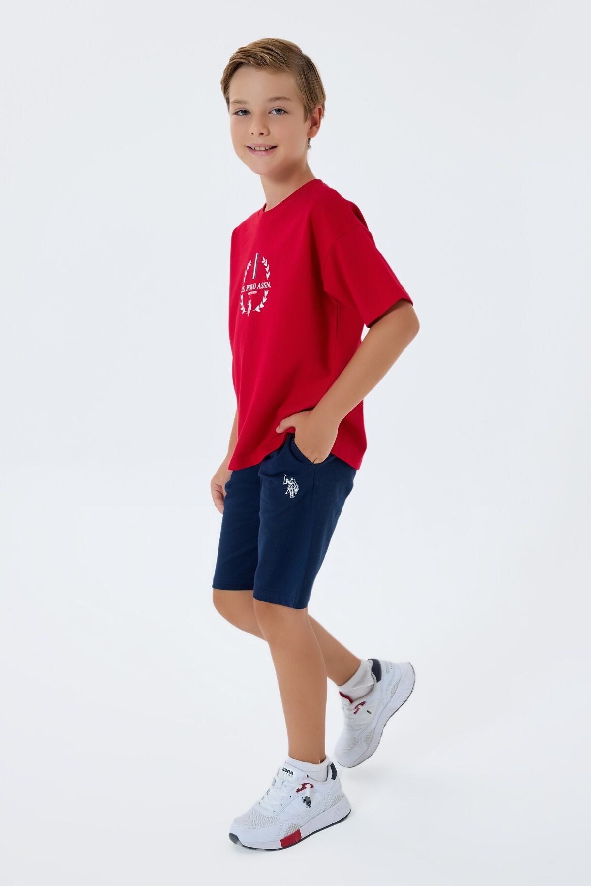 U.S. Polo Assn Erkek Çocuk Kırmızı Bermuda Takım Ürün ikincil görseli