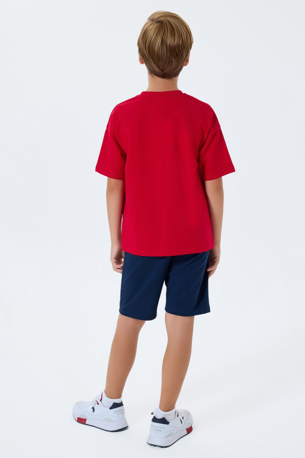 U.S. Polo Assn Erkek Çocuk Kırmızı Bermuda Takım