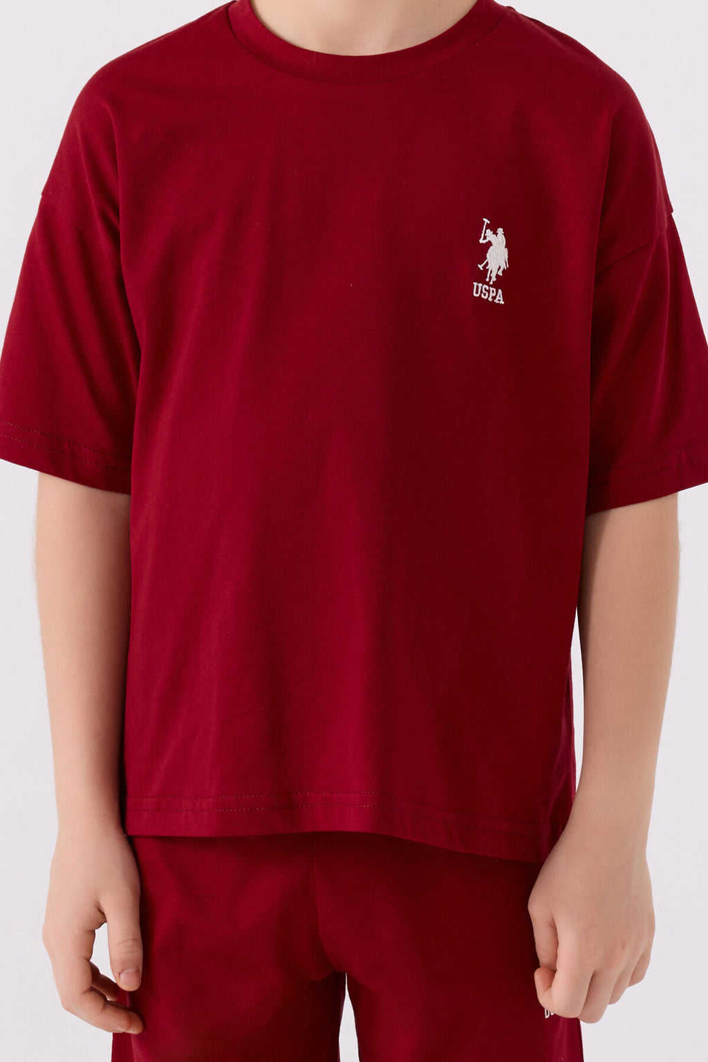Us Polo Assn Erkek Çocuk Kırmızı Bermuda Takım