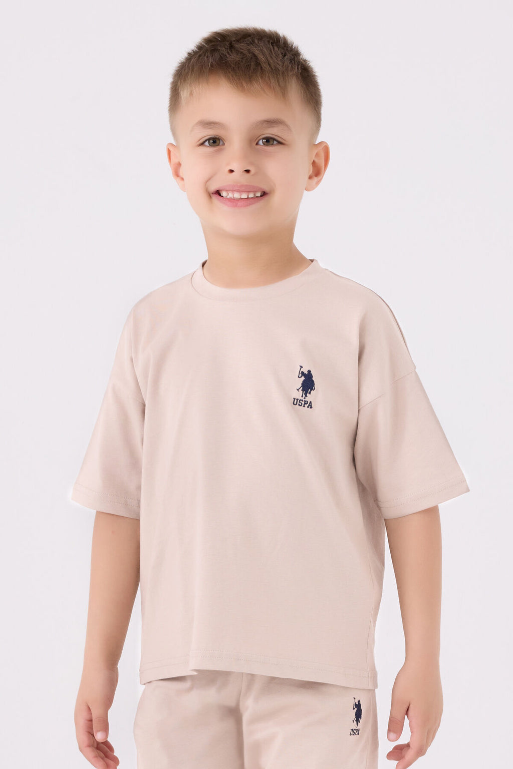 Us Polo Assn Erkek Çocuk Krem Bermuda Takım