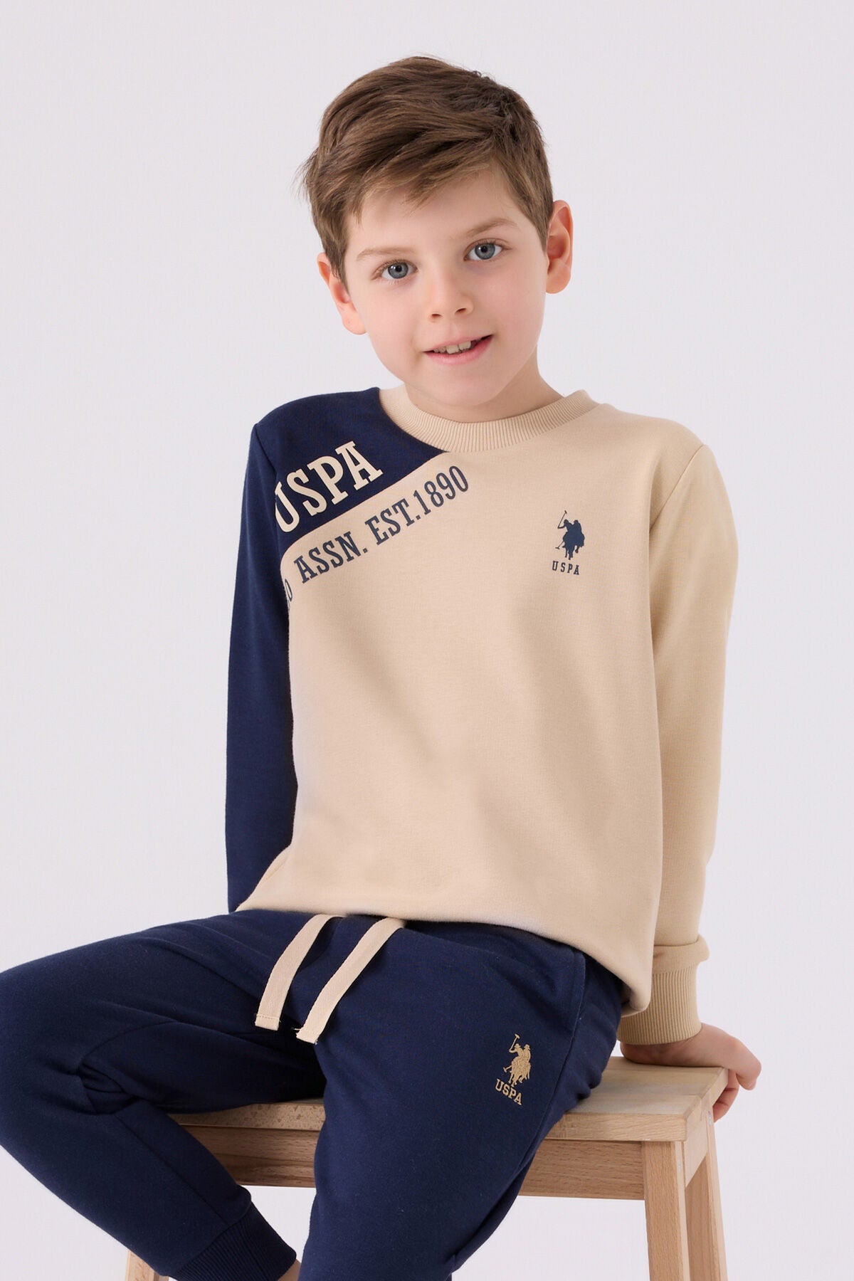 U.s. Polo Assn Erkek Çocuk Krem Eşofman Takımı