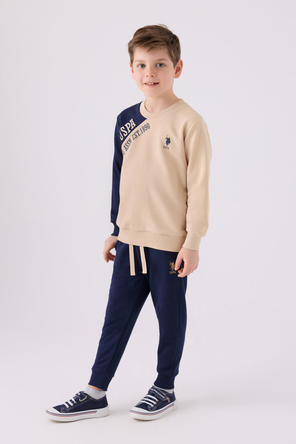 U.s. Polo Assn Erkek Çocuk Krem Eşofman Takımı