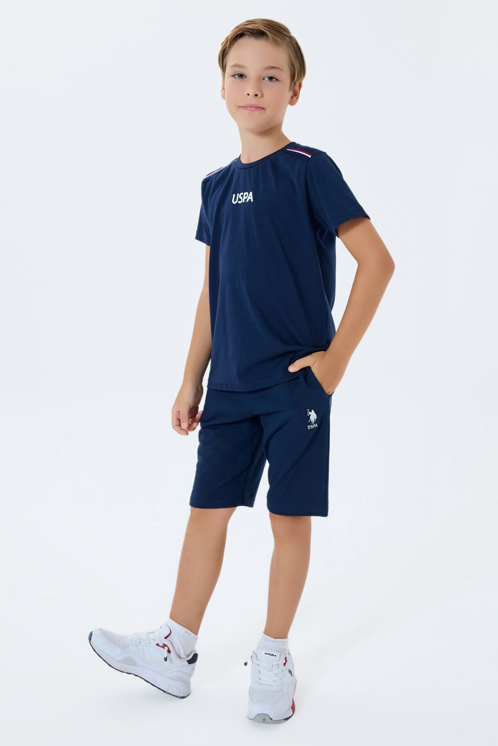 U.S. Polo Assn Erkek Çocuk Lacivert Bermuda Takım