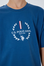 U.S. Polo Assn. Erkek Çocuk Bisiklet Yaka Nakışlı Yazlık Regular Fit Lacivert Bermuda Takım US2408-C-V2