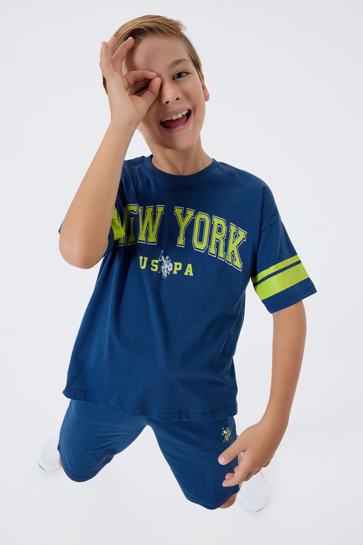 U.S. Polo Assn Erkek Çocuk Lacivert Bermuda Takım
