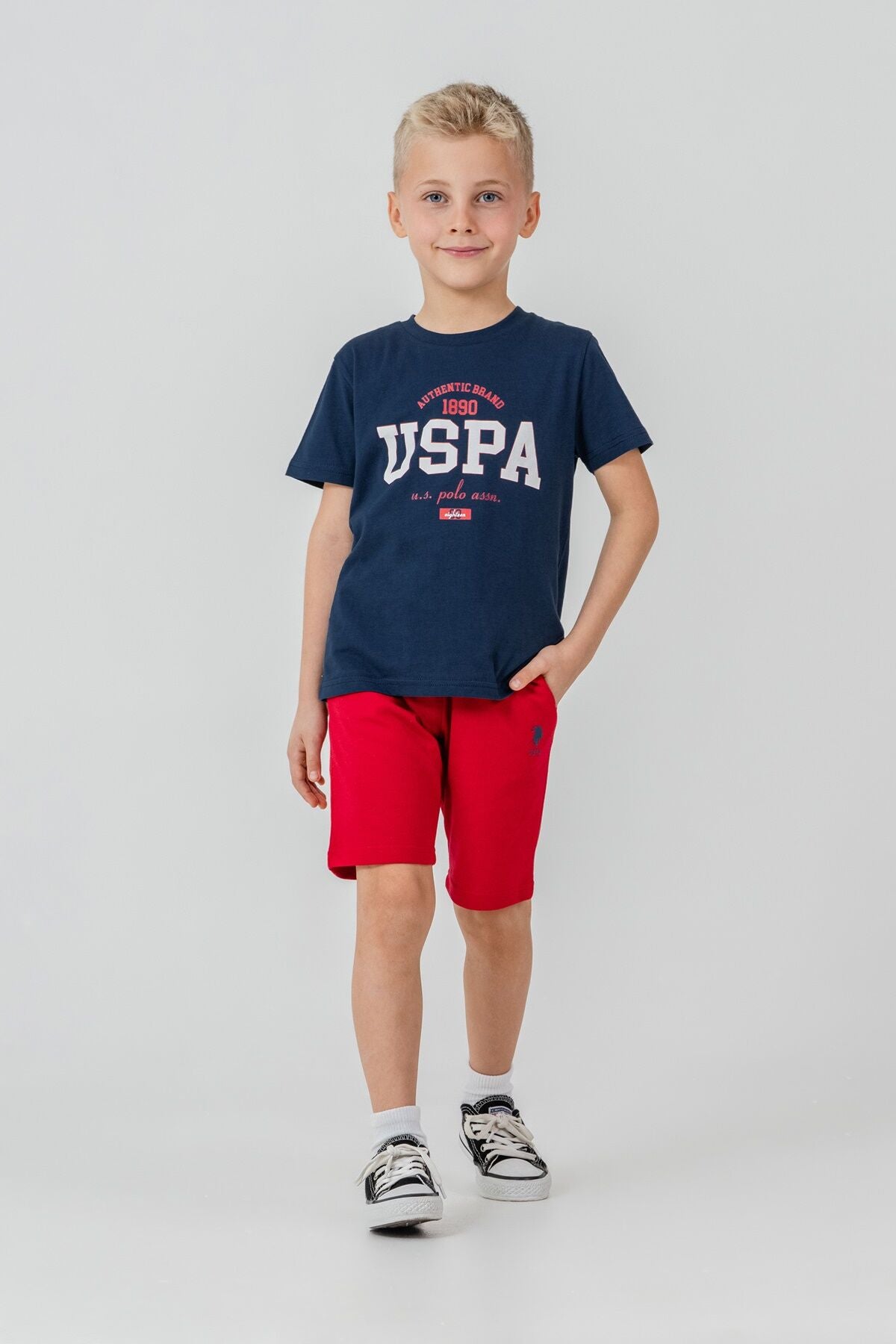 U.S. Polo Assn Erkek Çocuk Lacivert Bermuda Takım
