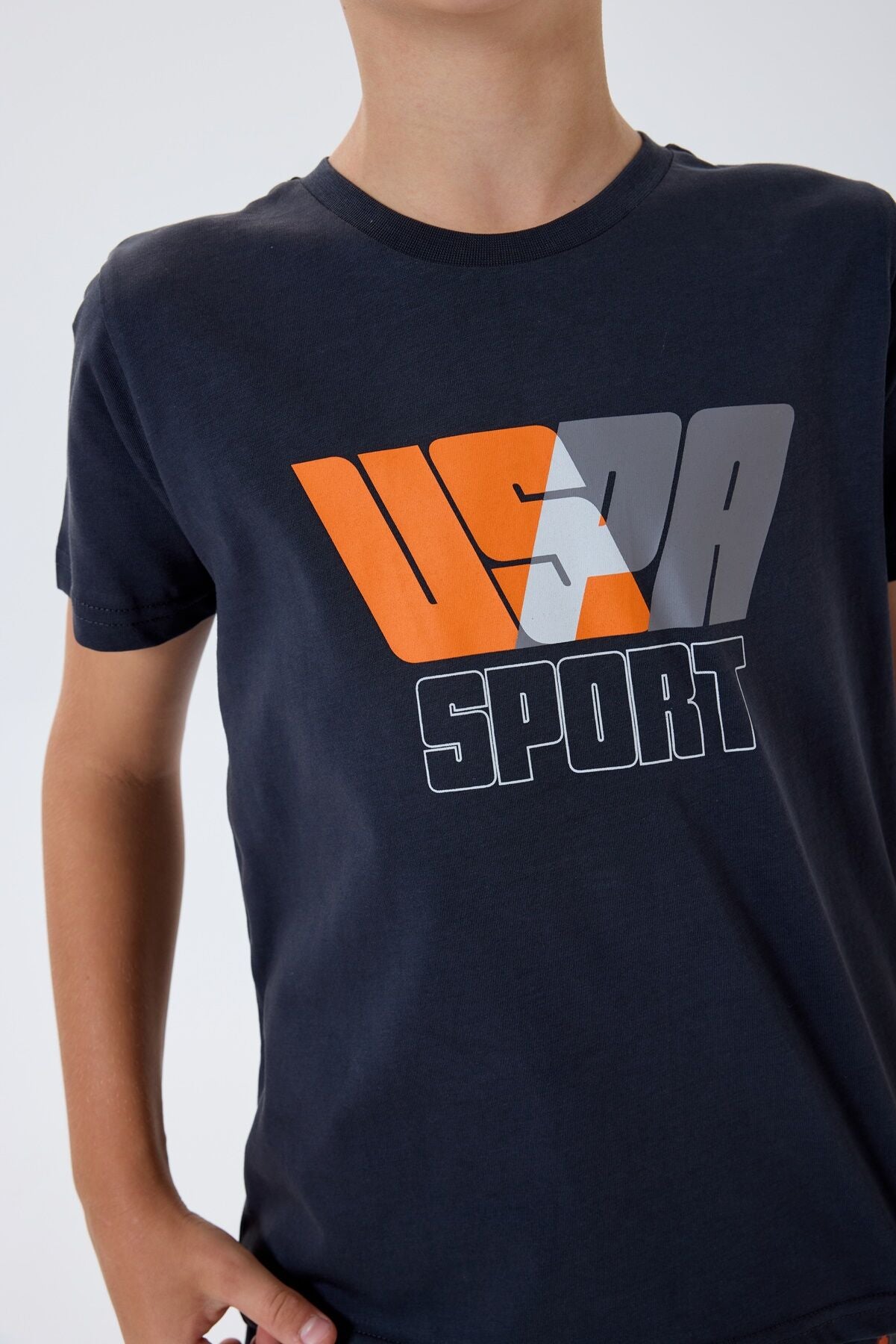 U.S. Polo Assn. Erkek Çocuk Bisiklet Yaka Nakışlı Yazlık Regular Fit Lacivert Bermuda Takım US2432-C-V2
