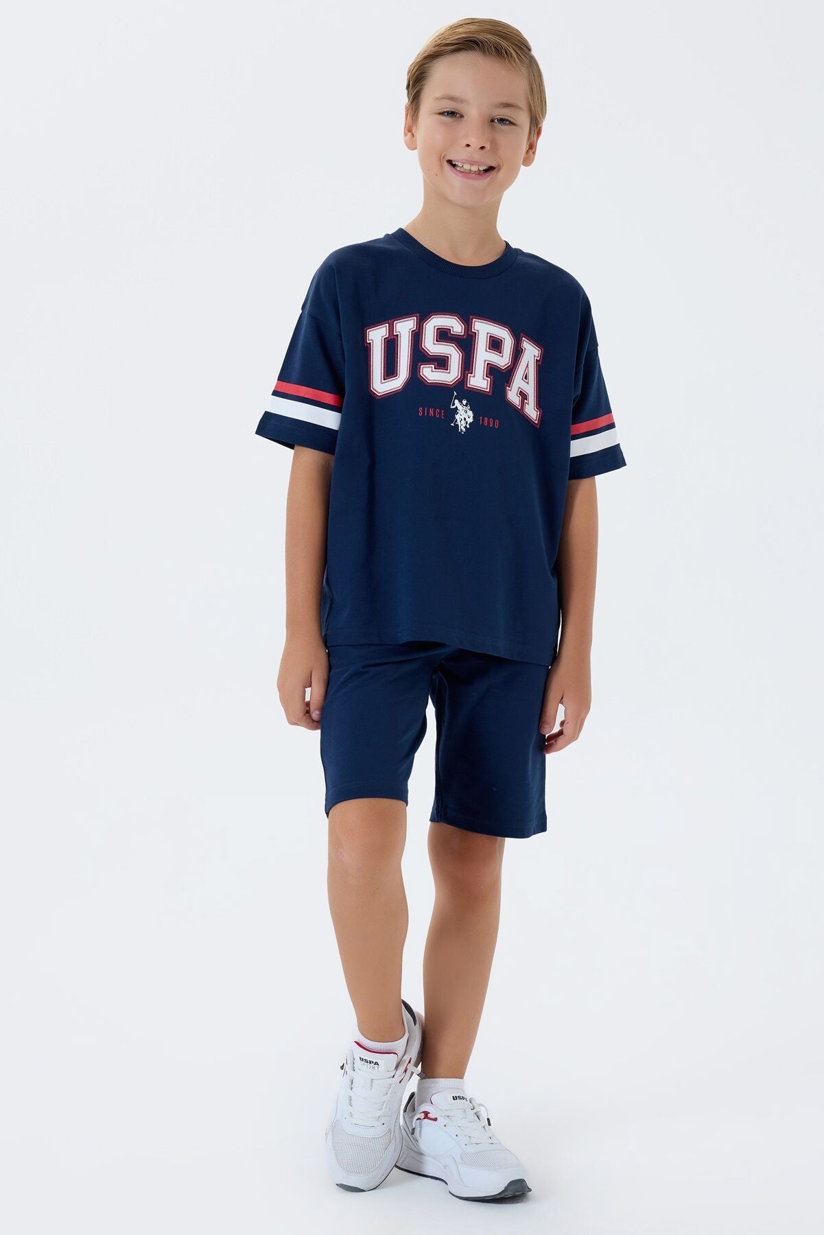 U.S. Polo Assn Erkek Çocuk Lacivert Bermuda Takım