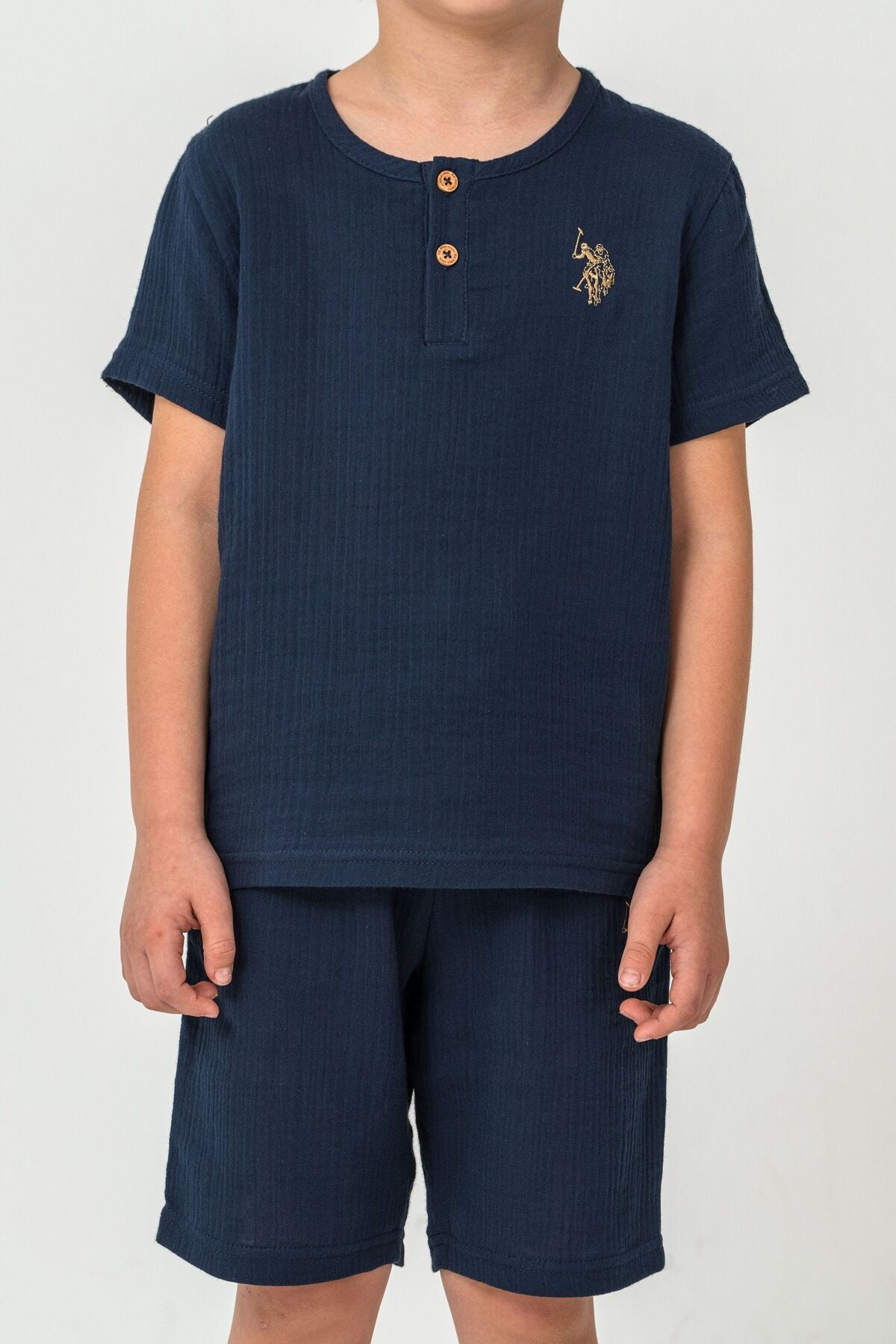U.S. Polo Assn Erkek Çocuk Lacivert Bermuda Takım