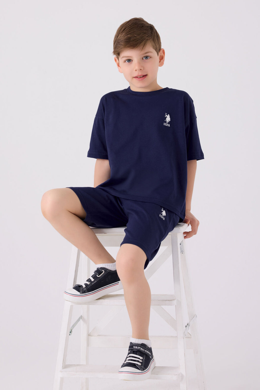 Us Polo Assn Erkek Çocuk Lacivert Bermuda Takım