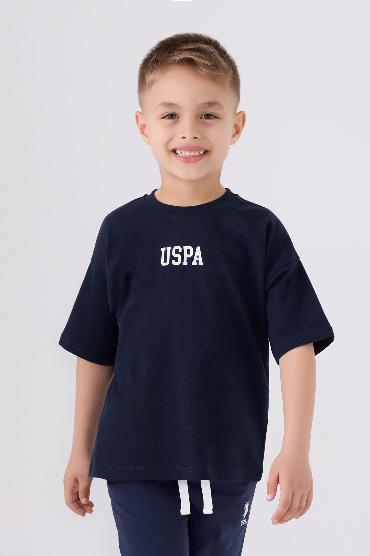 U.S. Polo Assn. Erkek Çocuk Bisiklet Yaka Pigment Baskılı Yazlık Regular Fit Lacivert Bermuda Takım US1781-C-V2 Ürün ikincil görseli