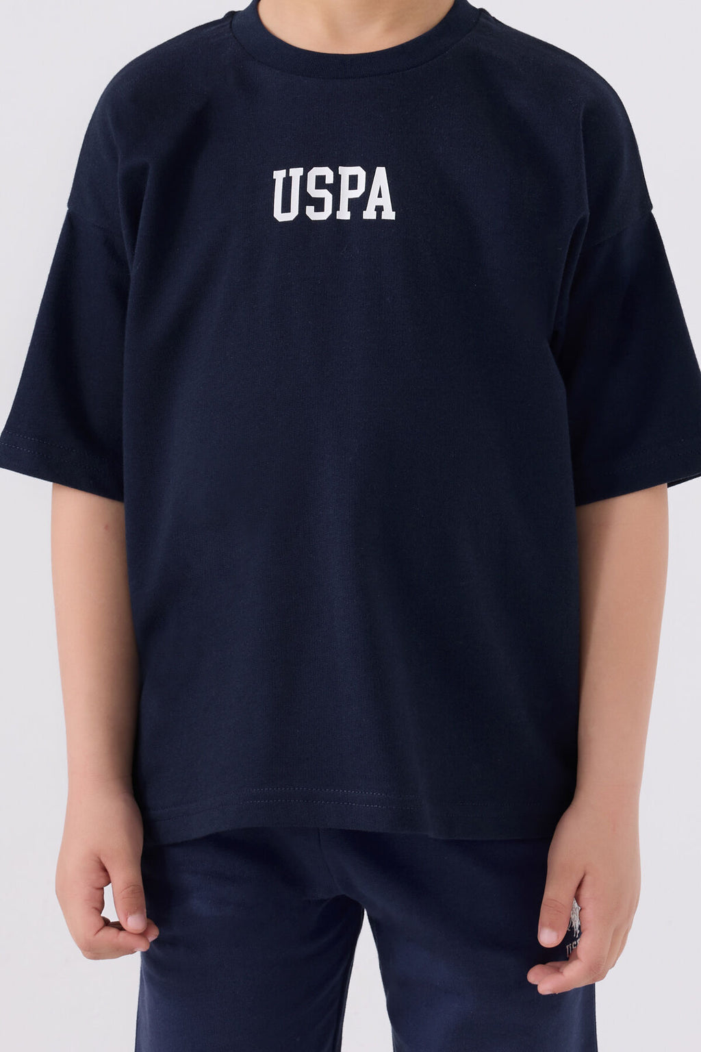 U.S. Polo Assn. Erkek Çocuk Bisiklet Yaka Pigment Baskılı Yazlık Regular Fit Lacivert Bermuda Takım US1781-C-V2