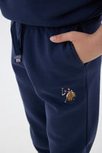 U.S. Polo Assn. Erkek Çocuk Bisiklet Yaka Nakışlı Kışlık Regular Fit Lacivert Eşofman Takımı US1186-C-V2