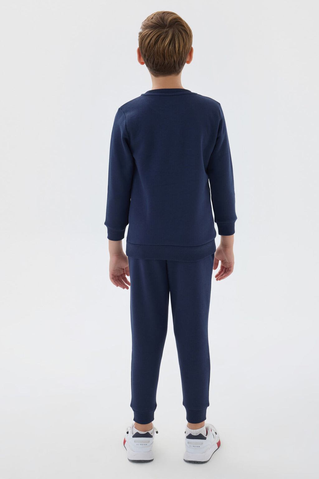U.S. Polo Assn. Erkek Çocuk Bisiklet Yaka Nakışlı Kışlık Regular Fit Lacivert Eşofman Takımı US1186-C-V2