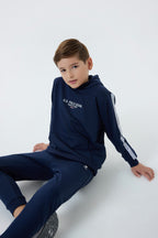 U.S. Polo Assn. Erkek Çocuk Kapüşonlu Nakışlı Kışlık Regular Fit Lacivert Eşofman Takımı US1562-C-V1
